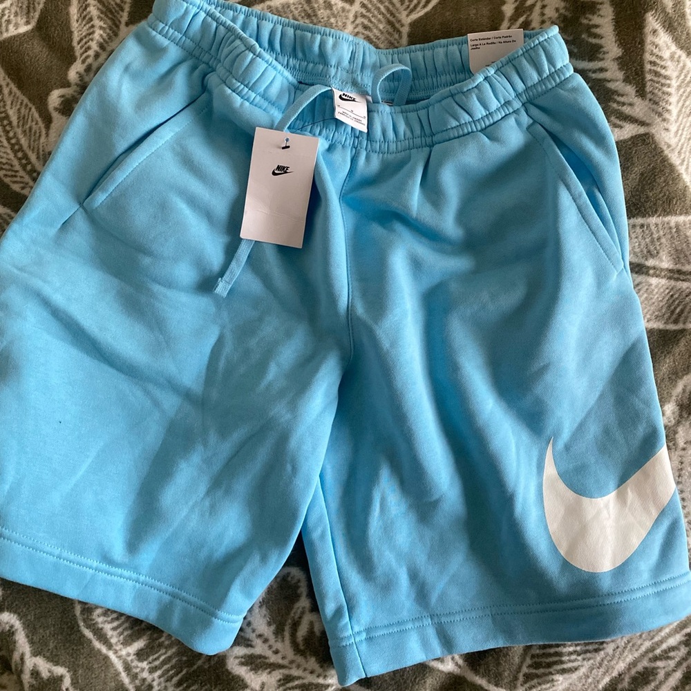 Nike cotton shorts light blue medium